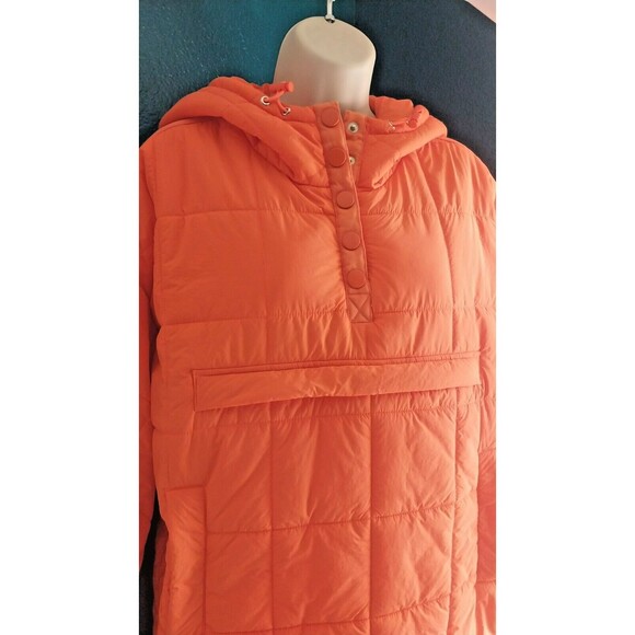 ChouYatou Orange Quilted Hooded Oversized Jacket Small - Picture 2 of 8